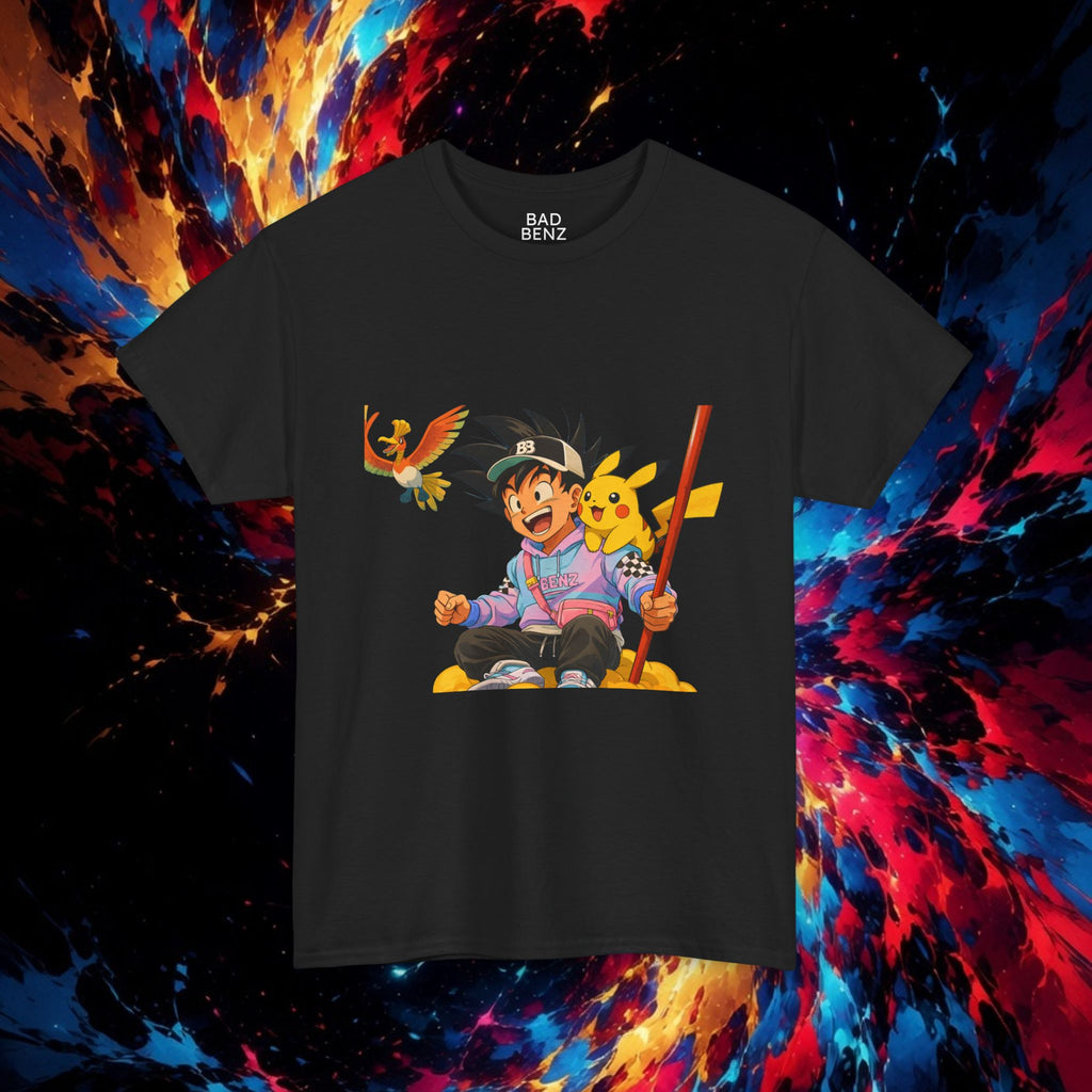 Anime Crossover Graphic Tee — Cute Retro Crossover Fan Shirt