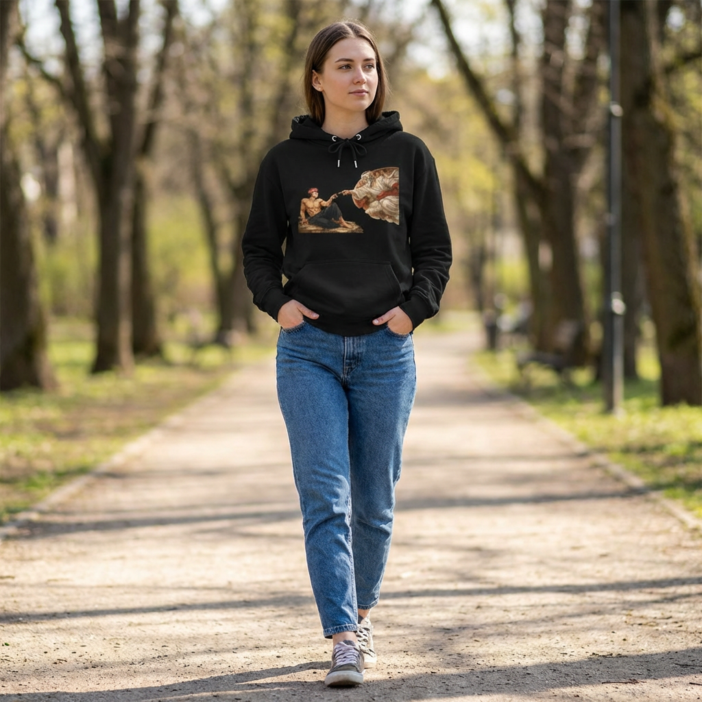 Creation Touch Hoodie — Renaissance Art Pullover