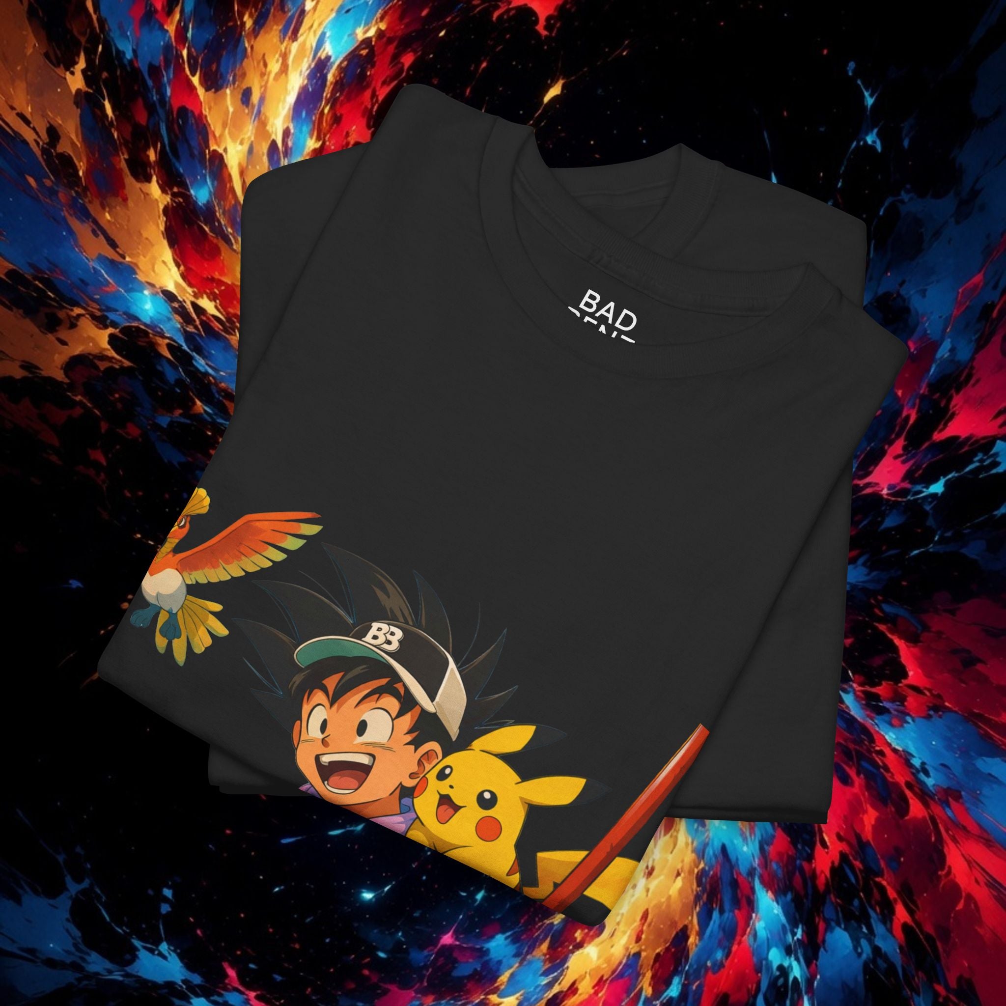 Anime Crossover Graphic Tee — Cute Retro Crossover Fan Shirt